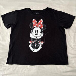 Minnie Mouse Disney Black Tee.